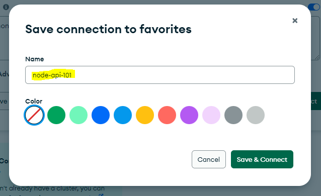 Save MongoDB Connection